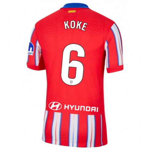 Moški Nogometni dresi Atletico Madrid Koke #6 Domači 2024-25 Kratek Rokav